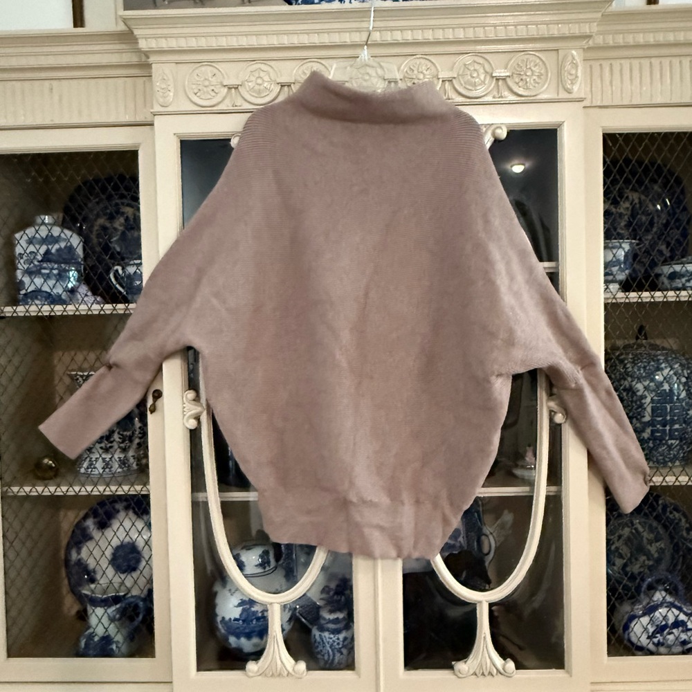 Cozy Taupe Dolman Turtleneck Sweater